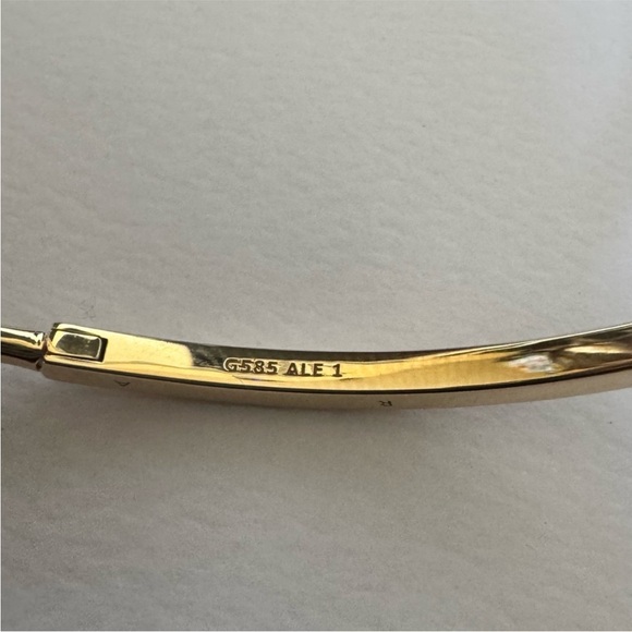 Pandora Signature 14k Solid Gold I-D
Bangle Bracelet 552227C00 Size 1 (6.3 In) - Picture 10 of 10